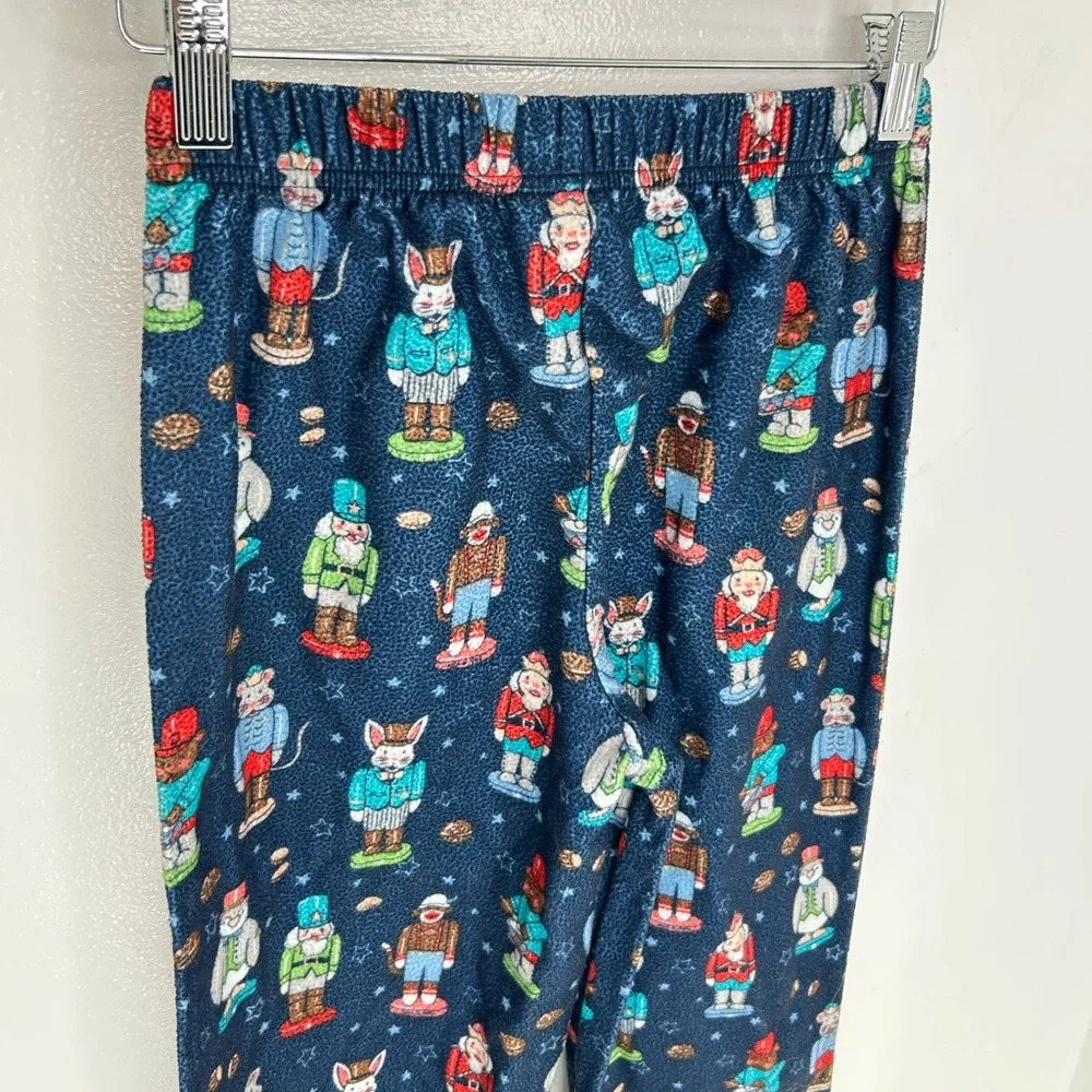 Nick & Nora Kids Pajama Set Holiday Nutcracker Button Top‎ & Pants Size 10 FR